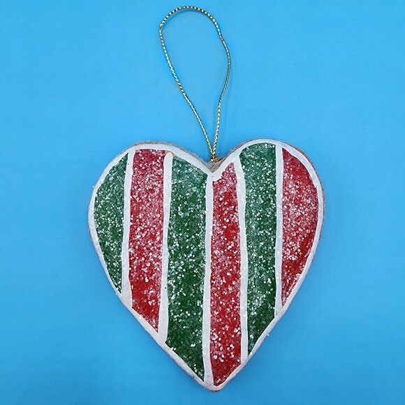 Gingerbread Man Christmas Tree & Heart Frosted Faux Cookie Ornaments Fake Bake - Picture 6 of 9